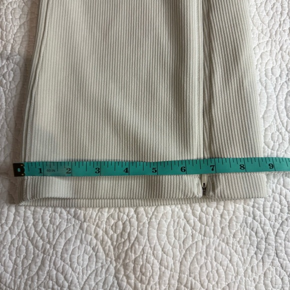 Lululemon Brushed Softstreme Ribbed Zip Flared Pant 32.5" Bone Preppy Bohemian - Picture 10 of 16